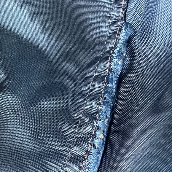 VTG 90s Starter Chicago Bears Satin Jacket Adult Large Blue Snap Button Bomber - Picture 5 of 16